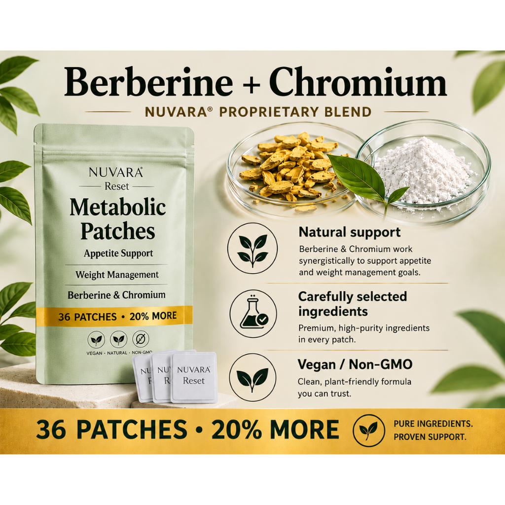 NUVARA® Reset Berberine Metabolism & Weight Support Patch (36 Patches)