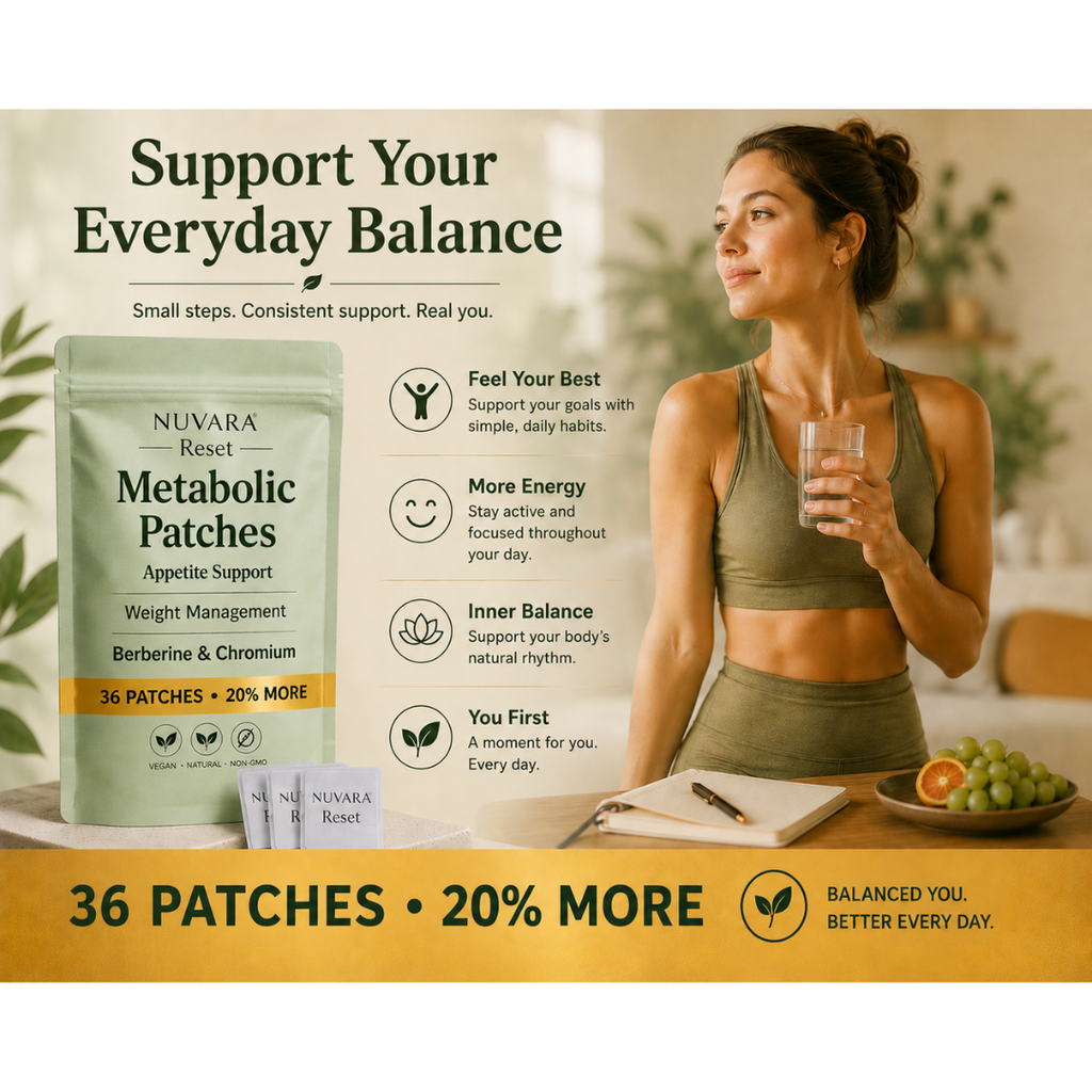 NUVARA® Reset Berberine Metabolism & Weight Support Patch (36 Patches)